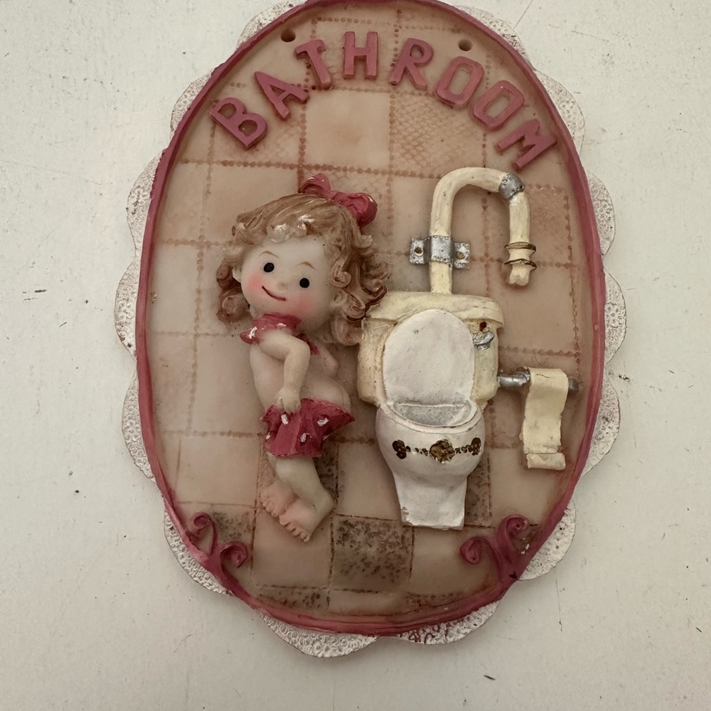 Cute Bathroom Wall Plaque
